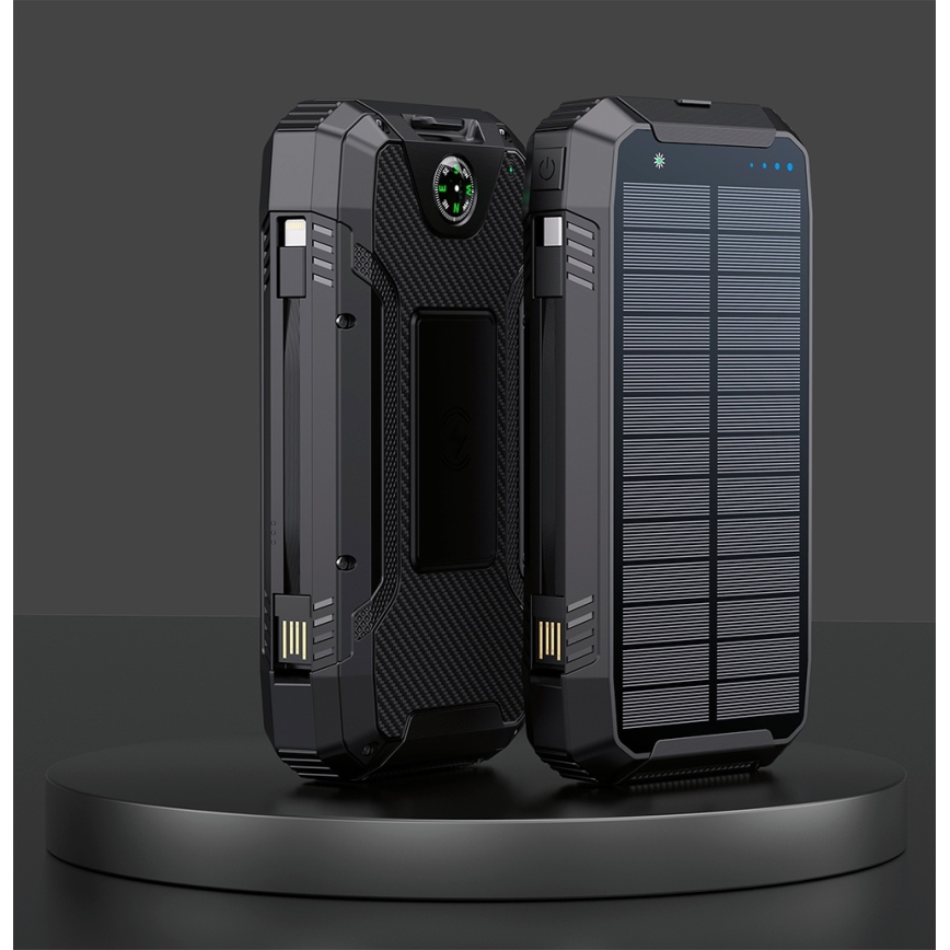 Winner Group - Външна батерия с безжично зареждане и соларен панел 20000 mAh 20W PD