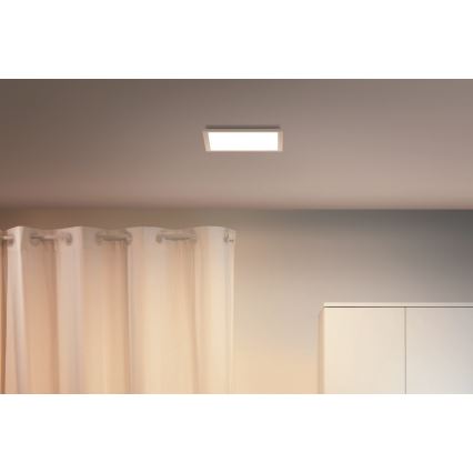 WiZ - LED Димируем плафон SUPERSLIM LED/12W/230V 2700-6500K Wi-Fi бял