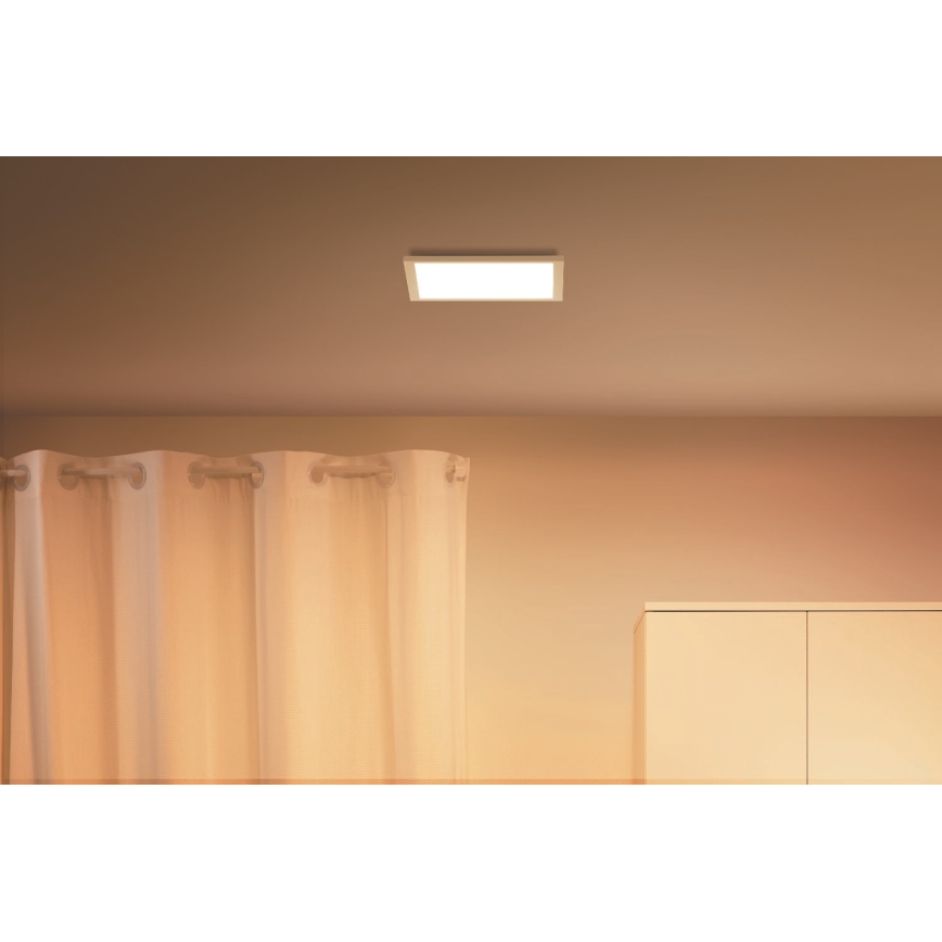 WiZ - LED Димируем плафон SUPERSLIM LED/12W/230V 2700-6500K Wi-Fi бял