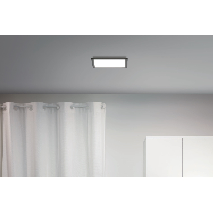WiZ - LED Димируем плафон SUPERSLIM LED/12W/230V 2700-6500K Wi-Fi черен