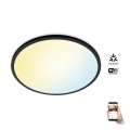 WiZ - LED Димируем плафон SUPERSLIM LED/22W/230V 2700-6500K Wi-Fi черен