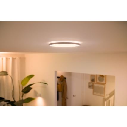 WiZ - LED Димируем плафон SUPERSLIM LED/22W/230V 2700-6500K Wi-Fi бял