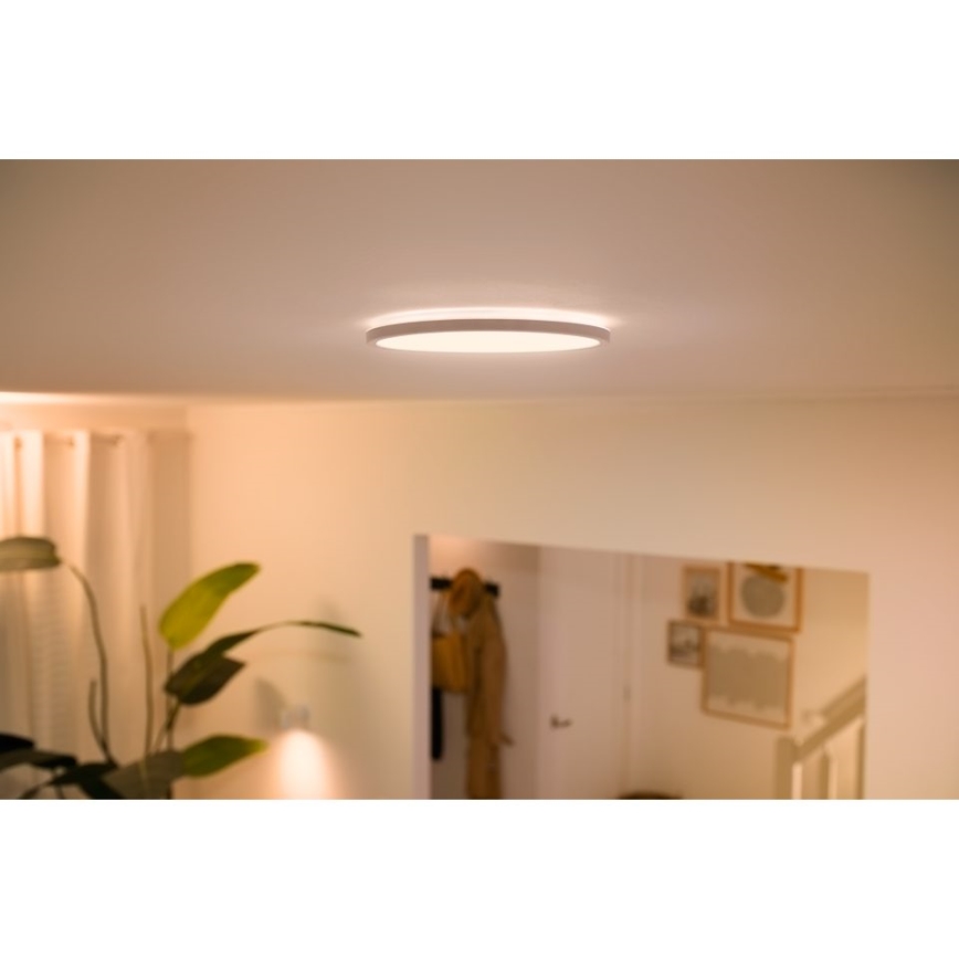 WiZ - LED Димируем плафон SUPERSLIM LED/22W/230V 2700-6500K Wi-Fi бял