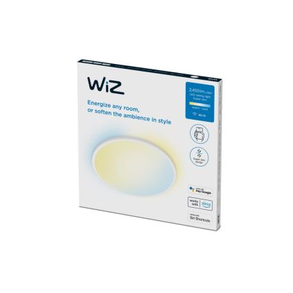 WiZ - LED Димируем плафон SUPERSLIM LED/22W/230V 2700-6500K Wi-Fi бял