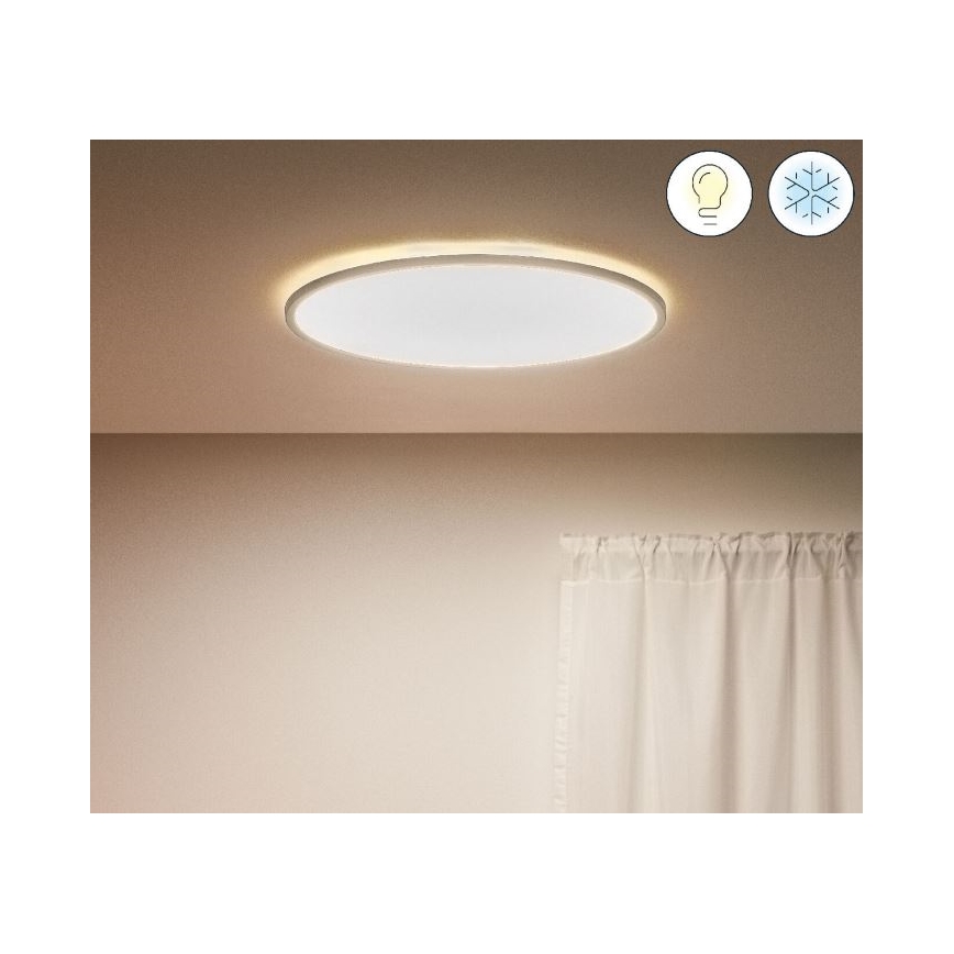 WiZ - LED Димируем плафон SUPERSLIM LED/32W/230V 2700-6500K Wi-Fi бял