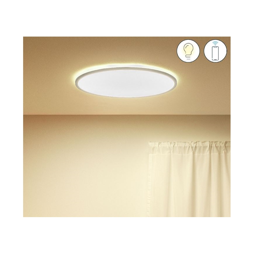 WiZ - LED Димируем плафон SUPERSLIM LED/32W/230V 2700-6500K Wi-Fi бял