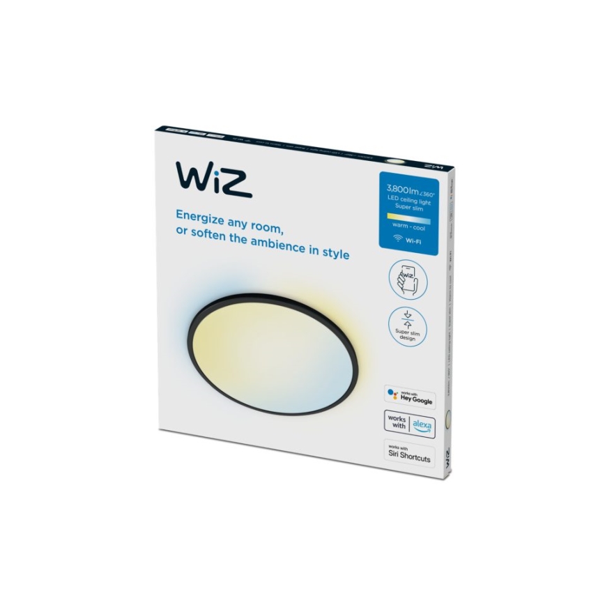 WiZ - LED Димируем плафон SUPERSLIM LED/32W/230V 2700-6500K Wi-Fi черен