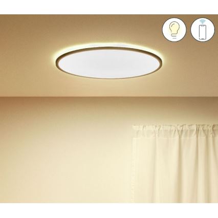 WiZ - LED Димируем плафон SUPERSLIM LED/32W/230V 2700-6500K Wi-Fi черен