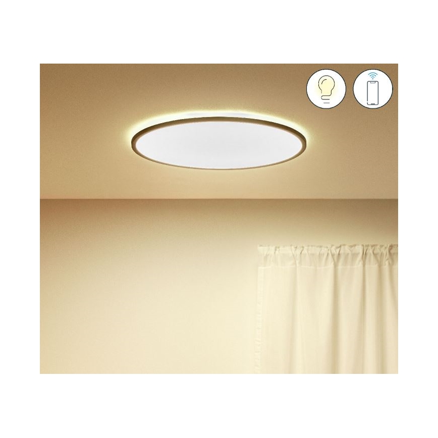 WiZ - LED Димируем плафон SUPERSLIM LED/32W/230V 2700-6500K Wi-Fi черен
