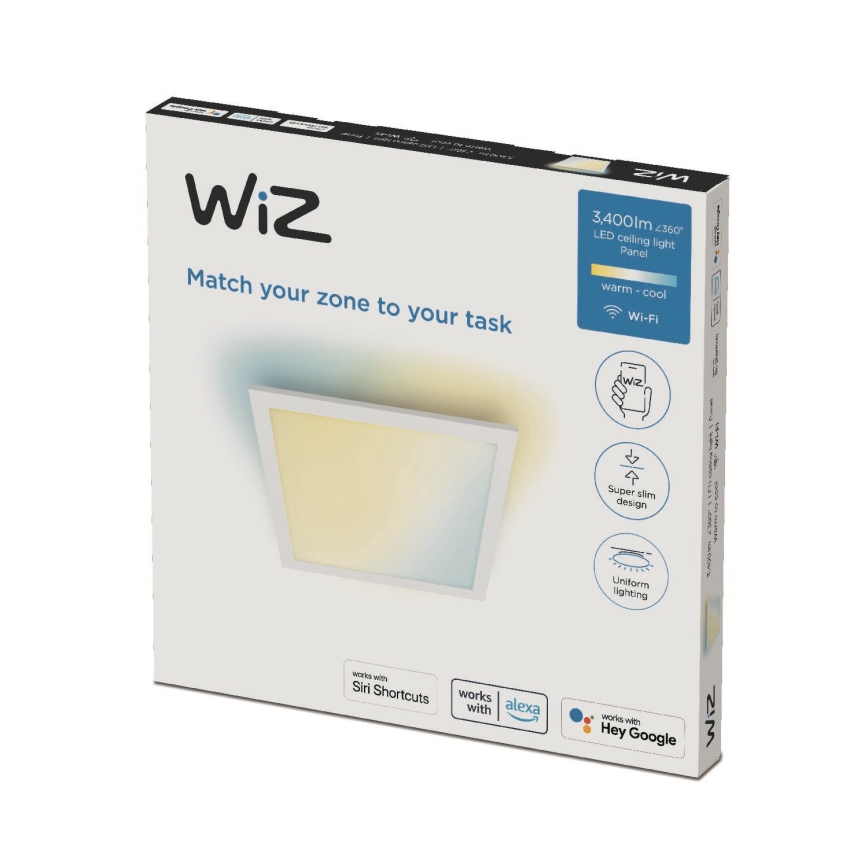 WiZ - LED Димируем плафон SUPERSLIM LED/36W/230V 2700-6500K Wi-Fi бял