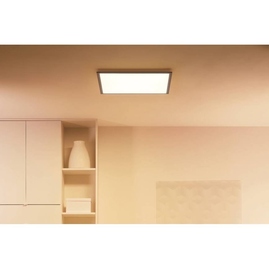 WiZ - LED Димируем плафон SUPERSLIM LED/36W/230V 2700-6500K Wi-Fi черен