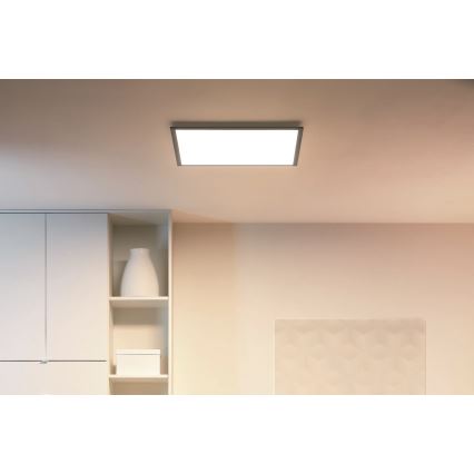 WiZ - LED Димируем плафон SUPERSLIM LED/36W/230V 2700-6500K Wi-Fi черен