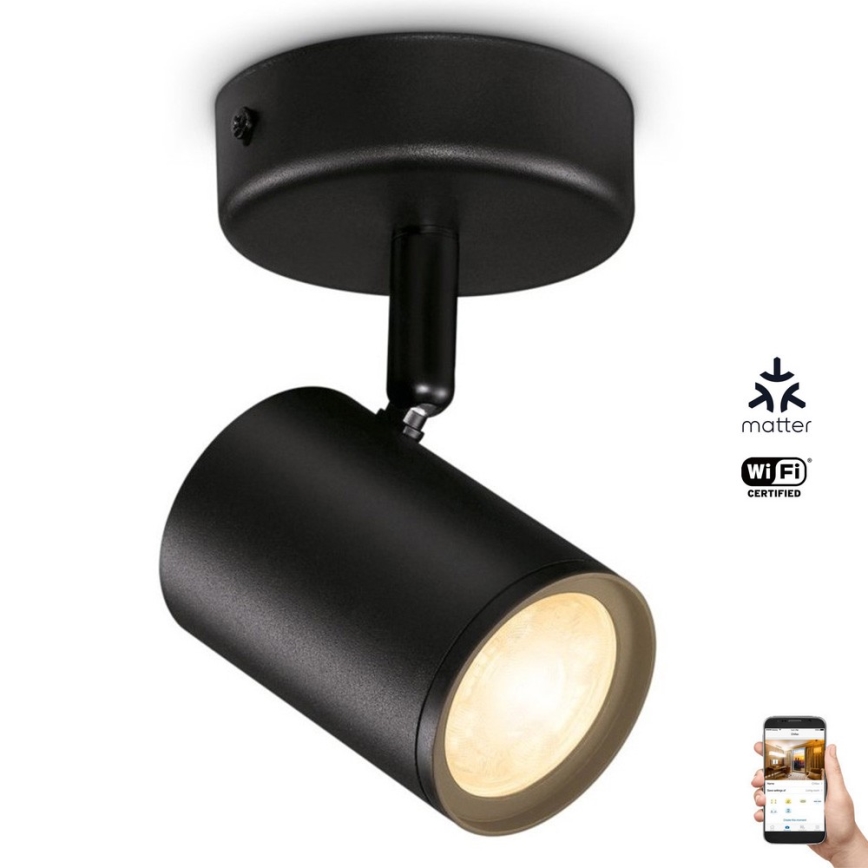 WiZ - LED Димируем спот IMAGEO 1xGU10/4,9W/230V 2700-6500K CRI 90 Wi-Fi черен