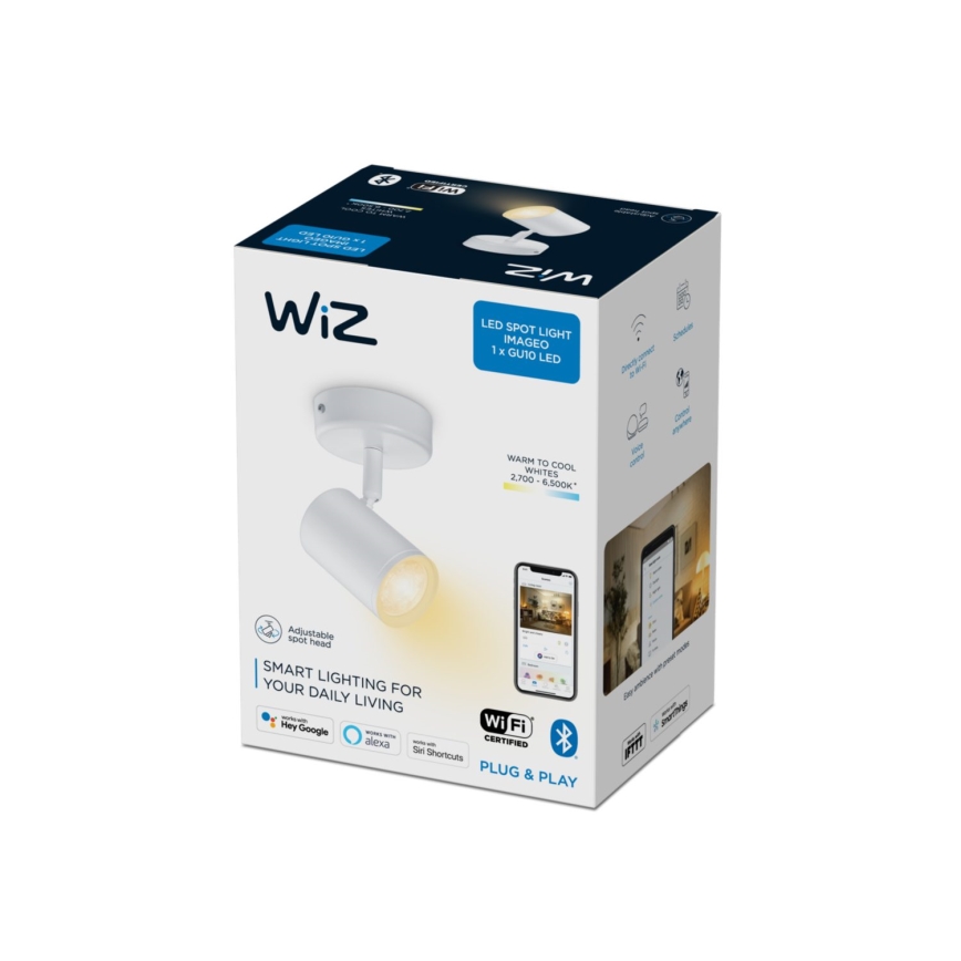 WiZ - LED Димируем спот IMAGEO 1xGU10/4,9W/230V 2700-6500K CRI 90 Wi-Fi бял