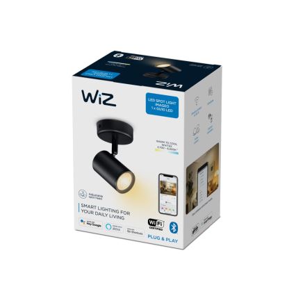 WiZ - LED Димируем спот IMAGEO 1xGU10/4,9W/230V 2700-6500K CRI 90 Wi-Fi черен