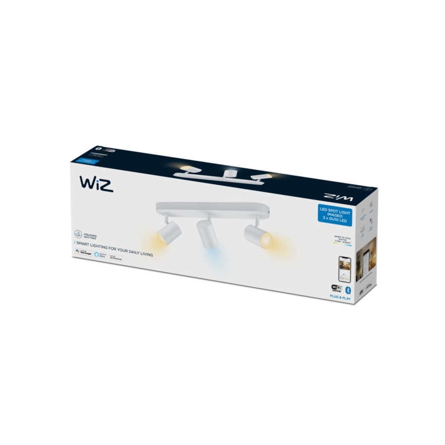WiZ - LED Димируем спот IMAGEO 3xGU10/4,9W/230V 2700-6500K Wi-Fi CRI 90 бял