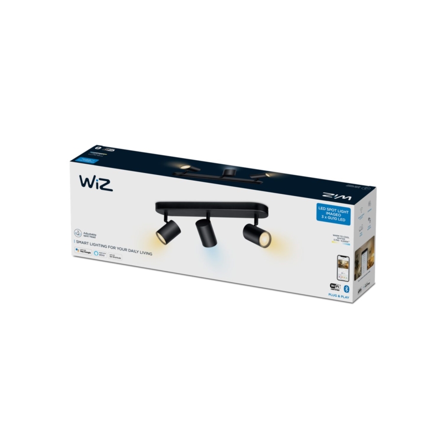 WiZ - LED Димируем спот IMAGEO 3xGU10/4,9W/230V 2700-6500K Wi-Fi CRI 90 черен