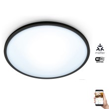 WiZ - LED Димируема лампа SUPERSLIM LED/14W/230V 2700-6500K Wi-Fi черна