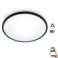 WiZ - LED Димируема лампа SUPERSLIM LED/16W/230V 2700-6500K Wi-Fi черна