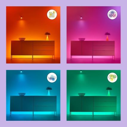 WiZ - LED RGB Димируем плафон SUPERSLIM LED/22W/230V 2700-6500K Wi-Fi черен