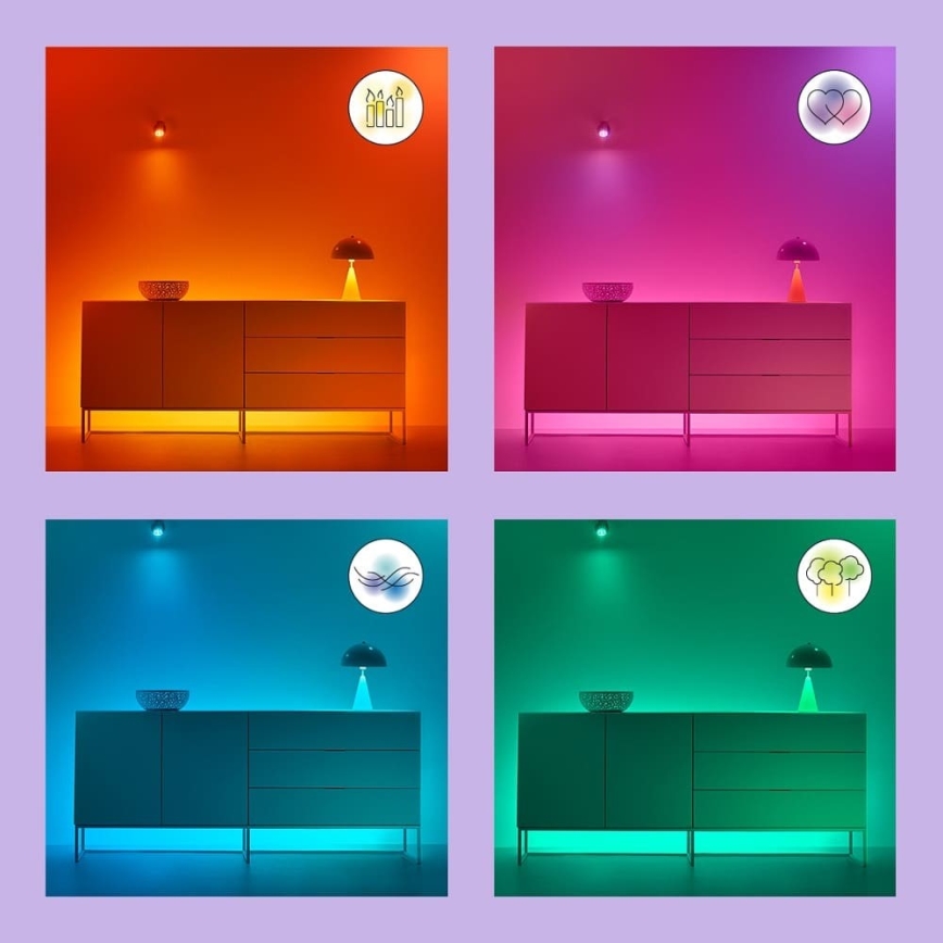 WiZ - LED RGB Димируем плафон SUPERSLIM LED/22W/230V 2700-6500K Wi-Fi черен