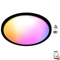 WiZ - LED RGB Димируем плафон SUPERSLIM LED/32W/230V 2700-6500K Wi-Fi черен