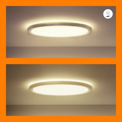 WiZ - LED RGB Димируем плафон SUPERSLIM LED/32W/230V 2700-6500K Wi-Fi бял