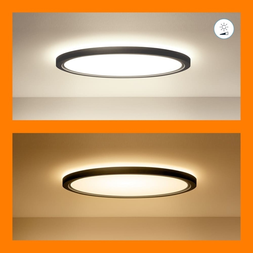 WiZ - LED RGB Димируем плафон SUPERSLIM LED/32W/230V 2700-6500K Wi-Fi черен