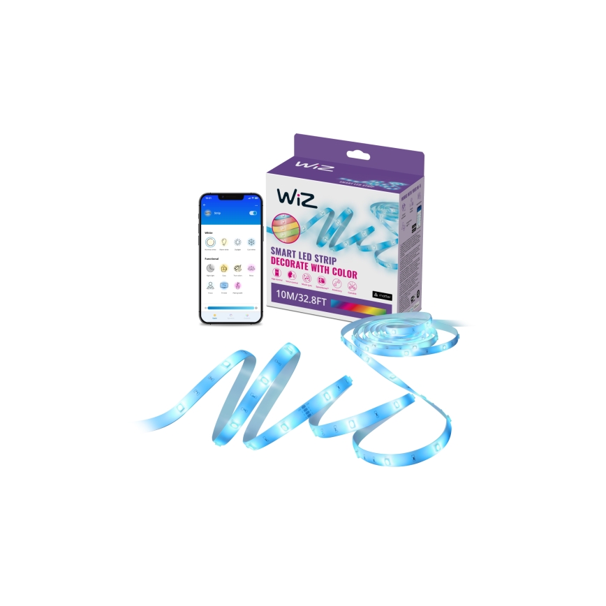 WiZ - LED RGB Димируема лента 10m LED/12W/230V Wi-Fi