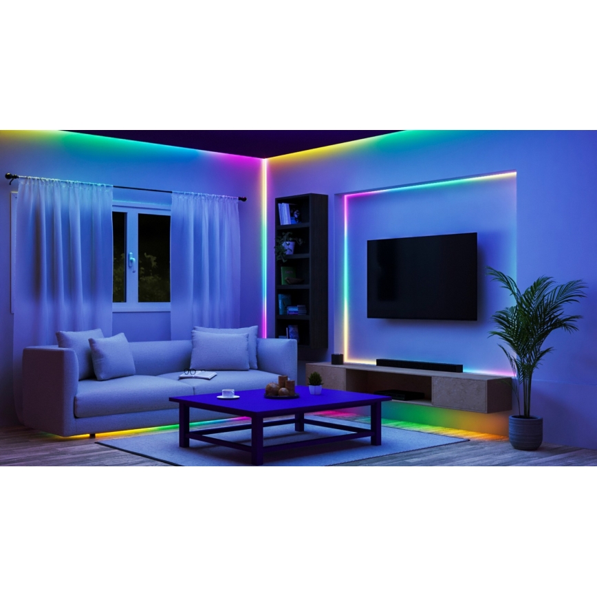 WiZ - LED RGBIC Димируема лента 10m LED/21W/230V 2700-6500K Wi-Fi
