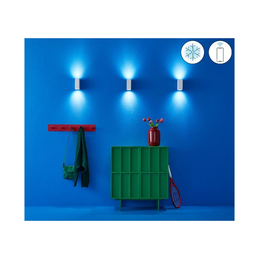 WiZ - LED RGBW Димируем аплик UP&DOWN 2xGU10/4,7W/230V 2200-6500K Wi-Fi CRI 90 бял