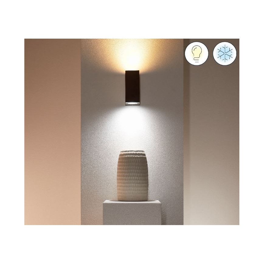 WiZ - LED RGBW Димируем аплик UP&DOWN 2xGU10/4,7W/230V 2200-6500K Wi-Fi CRI 90 черен
