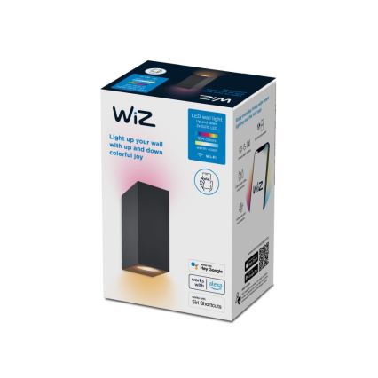 WiZ - LED RGBW Димируем аплик UP&DOWN 2xGU10/4,7W/230V 2200-6500K Wi-Fi CRI 90 черен