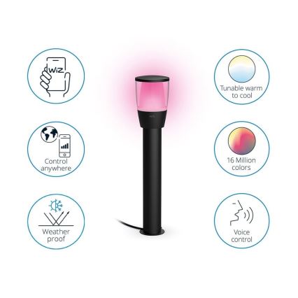 WiZ - Удължителен комплект LED RGBW Димируем екстериорен лампа ELPAS LED/3,6W/12V 2700-5000K IP65 Wi-Fi