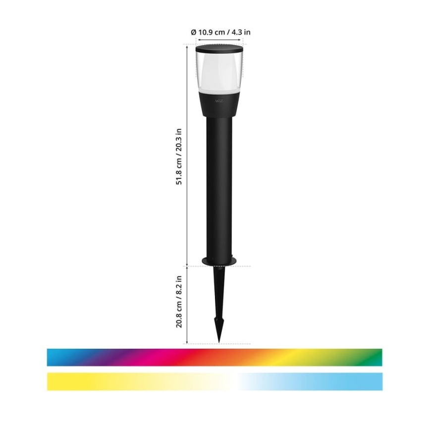 WiZ - Удължителен комплект LED RGBW Димируем екстериорен лампа ELPAS LED/3,6W/12V 2700-5000K IP65 Wi-Fi