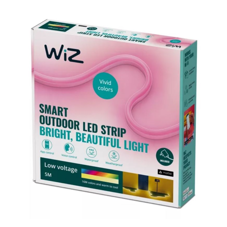 WiZ - LED RGBW Димируем екстериорен лента 5m LED/24W/230V 2700-5000K Wi-Fi IP65