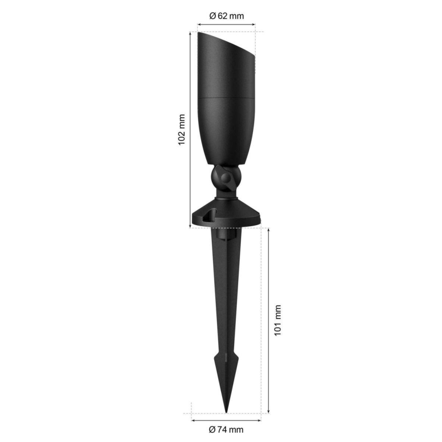 WiZ - LED RGBW Димируем екстериорен спот SPOT LED/4W/12V 2700K-5000K IP65 Wi-Fi