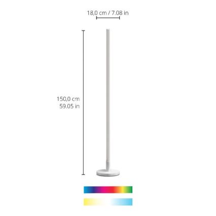 WiZ - LED RGBW Димируем лампион POLE LED/13W/230V 2200-6500K Wi-Fi