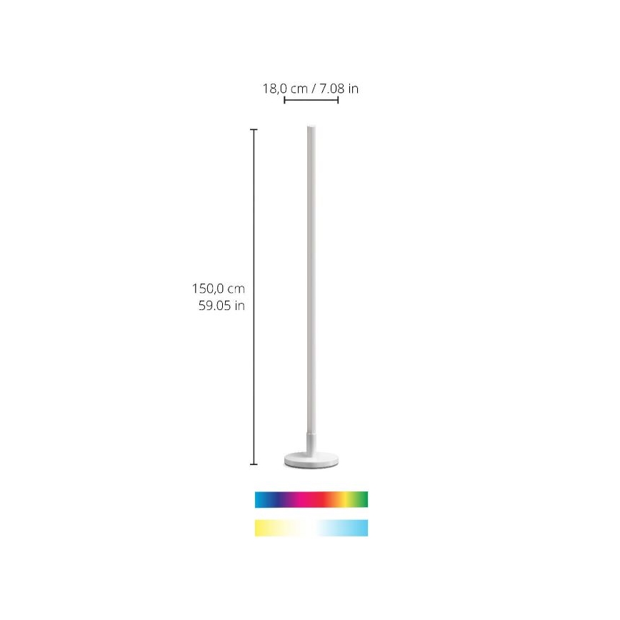 WiZ - LED RGBW Димируем лампион POLE LED/13W/230V 2200-6500K Wi-Fi