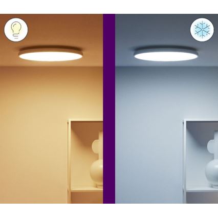 WiZ - LED RGBW Димируем плафон RUNE LED/21W/230V 2700-6500K Wi-Fi бял