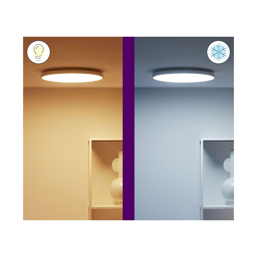 WiZ - LED RGBW Димируем плафон RUNE LED/21W/230V 2700-6500K Wi-Fi бял