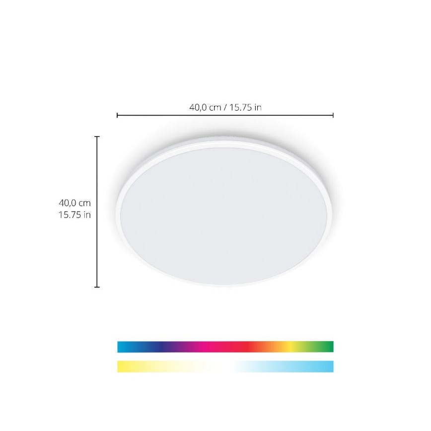 WiZ - LED RGBW Димируем плафон RUNE LED/21W/230V 2700-6500K Wi-Fi бял