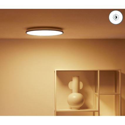 WiZ - LED RGBW Димируем плафон RUNE LED/21W/230V 2200-6500K Wi-Fi черен