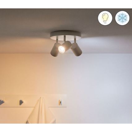 WiZ - LED RGBW Димируем спот IMAGEO 3xGU10/4,9W/230V 2200-6500K Wi-Fi CRI 90 бял