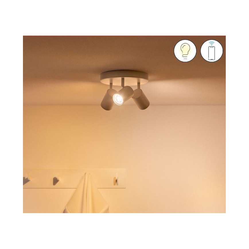 WiZ - LED RGBW Димируем спот IMAGEO 3xGU10/4,9W/230V 2200-6500K Wi-Fi CRI 90 бял