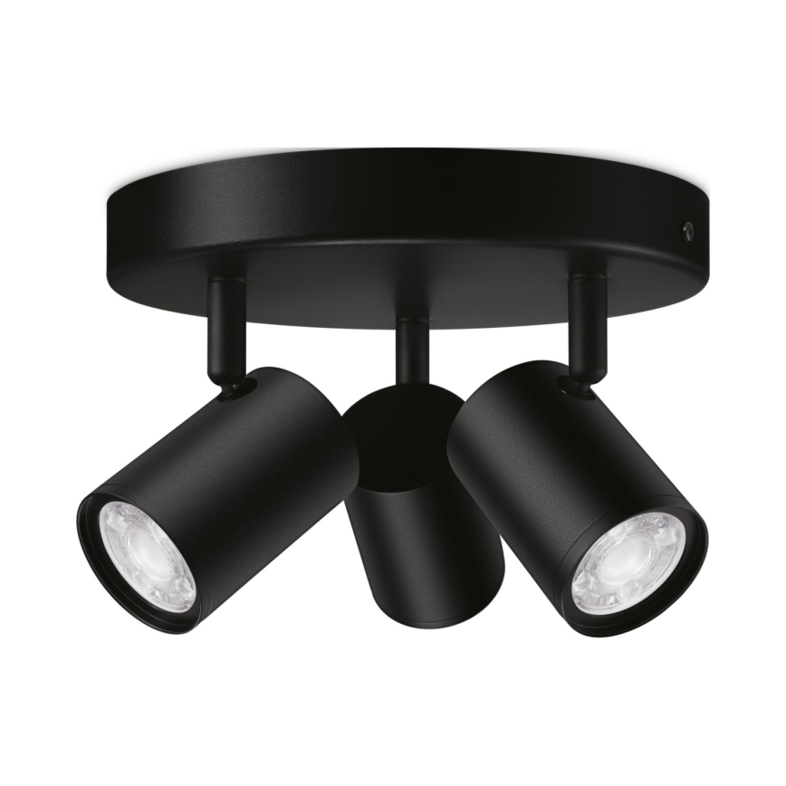 WiZ - LED RGBW Димируем спот IMAGEO 3xGU10/4,9W/230V 2200-6500K Wi-Fi CRI 90 черен