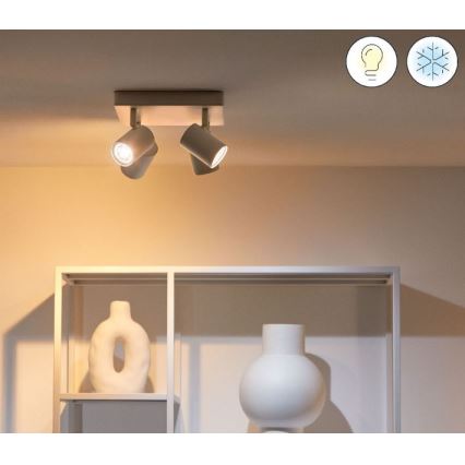 WiZ - LED RGBW Димируем спот IMAGEO 4xGU10/4,9W/230V 2200-6500K Wi-Fi CRI 90 бял