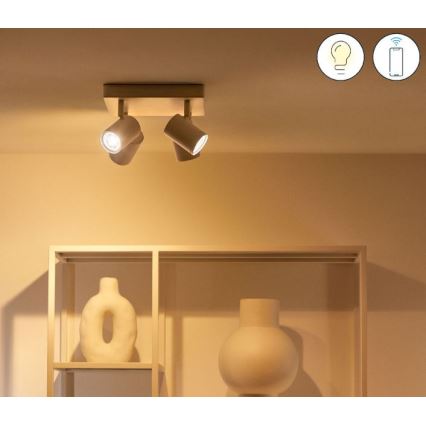 WiZ - LED RGBW Димируем спот IMAGEO 4xGU10/4,9W/230V 2200-6500K Wi-Fi CRI 90 бял