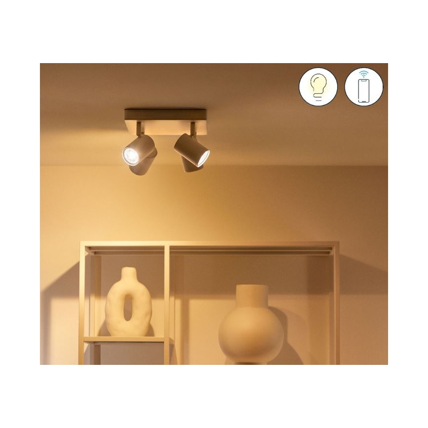 WiZ - LED RGBW Димируем спот IMAGEO 4xGU10/4,9W/230V 2200-6500K Wi-Fi CRI 90 бял