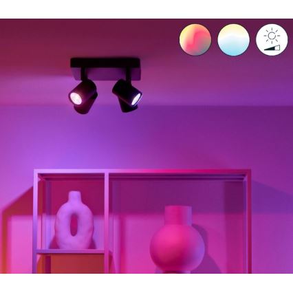 WiZ - LED RGBW Димируем спот IMAGEO 4xGU10/4,9W/230V 2200-6500K Wi-Fi CRI 90 черен